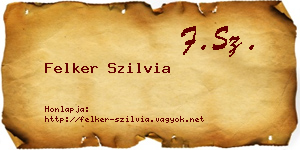 Felker Szilvia névjegykártya